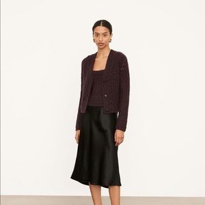 Vince Crochet Cardigan Wool Cashmere Sweater